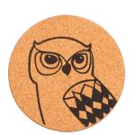 Подставка п/горячее пробка д15см Сова/888-124