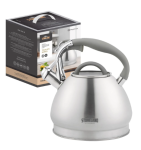 Чайник нерж/сталь со свистком 3л ручка soft touch STONELAND SWK-0110