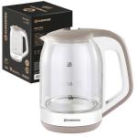 Чайник электр 1,8л стекло/пластик диск 1500Вт бежевый Евростек/EEK-3014