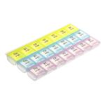 Бокс д/таблеток пластик 21,4*10,5см 21 ячейка микс ГЦ/422-029