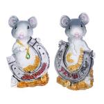 Сувенир-копилка 13*7*6,5см Мышка с подковой 2диз Сноу Бум ГЦ/398-335
