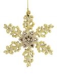 Украшение елочное Снежинка в золотом 11*12*1см Феникс/81982