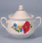 Сахарница фарфор 0,45л Маки красные Кирмаш ДФЗ/9с0617