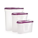 Набор банки д/сып продуктов пласт 1,3л+2,2л+4,0л Полимербыт/64603 (Б)