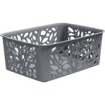 Корзина универс Leaves 4л 25.8*18.6*10см серый Полимербыт/4344801