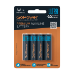 Батарейка LR06 GoPower Ультра алкалин пальчик блистер 4шт/00-00026394