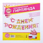 Гирлянда на ленте С днём рождения девочке 2,5м/2110067