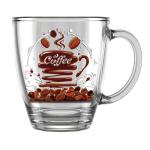 Кружка стекл 0,35л Кофеджио в ассорт Декостек/2025-Д/Т00019081