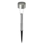 Фонарь садовый пласт/нерж сталь 4,7*31см солн батарея 1LED Инблум ГЦ/185-034