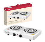 Электроплитка Чудесница 2конф спираль д14,5+14,5см 1000Вт белая ЭЛП-814