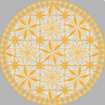 Салфетка ажурная круг 30*30см золото Grace Лейс LO-1005 A/96213