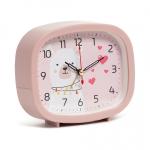 Будильник кварц корпус розовый Альпака/В5-018