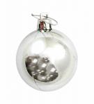 Украшение подвесное шар Серебряный д5см 50шт в кор(50%матовые, 50% глянцевые) Феникс/78748