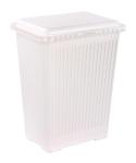 Корзина д/белья 25л Вязаное плетение белая Башпласт/М6888
