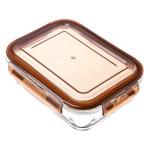 Контейнер д/продуктов жаропроч стекло 1л на защелках пласт крышка Ветта/845-112