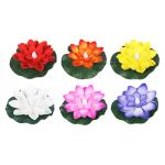 Лилия декор для пруда ПВХ 10см 6 цв с подсв (CR2032)/171-017/65345