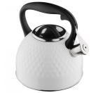 Чайник нерж/сталь со свистком 2,5л Грани индукция белый Катунь/КТ-144