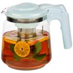 Чайник завар 1,5л стекл пласт крышка голубой Spoleto СКР/910129