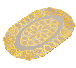 Салфетка ажурная овал 30*46см золото Grace Лейс LO-1009А/96290