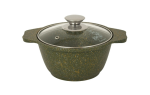 Кастрюля алюм с АП Trendy style Малахит ст/крышка 1л Кукмара/к11tsml