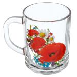 Кружка стекл 0,2л Маковое поле Декостек/335-Д