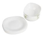 Набор столовый стеклокерамика 12пр гладкий квадрат/100-12гк