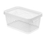 Корзина д/хранения сетчат с кр М-Пл М2347 Пирула белый 19*13*9см/63085