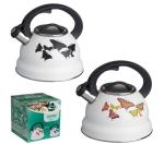 Чайник нерж/сталь со свистком 2,5л индукция Бабочки термо рис Катунь/КТ-132