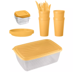 Набор д/пикника на 4перс 19 предм желтый Бытпласт/435268406