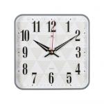 Часы настенные квадрат 19*19см серый Геометрия/1918-109