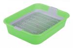 Лоток д/кошек Барсик с сеткой зеленый Башпласт/М6932