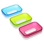 Мыльница с поддоном 11,5*7,6*2,7см 3цв ГЦ/463-224