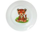 Тарелка мелкая фарфор 17,5см Полосатики тигрята Идиллия ДФЗ/7с2027