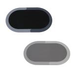 Коврик д/ванной овал 50*80см черный/серый Ветта/462-809