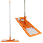 Швабра флеттер Умничка с рычажком насадка микрофибра 130см Мультипласт/KF-Р013 ---