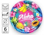 Набор тарелок бумажн Aloha д18см 6шт/7665080
