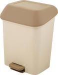 Ведро д/мусора с педалью 15л Степ кофейный Пластик Репаблик/SV4061КФ 