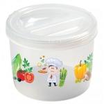 Банка пласт с завинч крышкой 1,2л с декором Бытпласт/4311978 (Б)