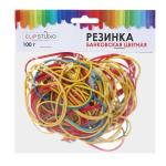 Набор резинка банковская цветная 100гр в пакете с подвесом ClipStudio/588-020