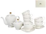 Набор чайный фарфор 14пр (чайник 1л+чашка 0,23л+блюдце) п/уп/14-14