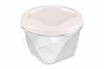 Банка пласт д/сып продуктов и СВЧ Тондо с завинч крышкой 0,45л кремовая Мартика/С284КРЕМ