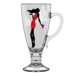 A Кружка стекл 0,250мл Red Line Coffe в ассорт Декостек/8006-Д