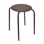 Табурет стальной кругл сиденье 30*30*45см Береста коричневый Виолет/800301 ---
