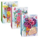 Пакет подарочный бумажный 14*7*20см Микс №1 3диз АП/04070426 КРАТНО 6ШТ