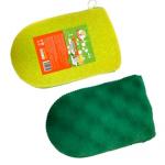 Губка д/тела Умничка Рукавичка с массажным слоем Мультипласт/MPU7020 (20) МИН 3ШТ