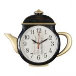Часы настенные 29*34*5см корпус черный с золотом Чайник Столовые приборы/3530-003
