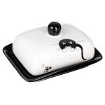 ЧЕРНЫЙ КОТ Масленка керам 17*12*8см Миллими ГЦ/820-702