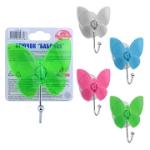 Крючок на присоске Бабочка 3цв Мультидом/TL27-65 (Б)