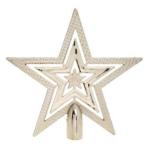 Верхушка на елку пласт 18,5*18*2см Звезда резная золото Феникс/88753