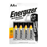 Батарейка LR06 Energizer Alkaline power пальчик блистер 4шт/00-00000402